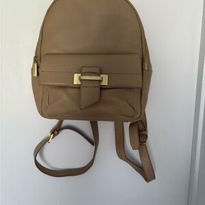 Kenneth Cole Tan Leather Backpack